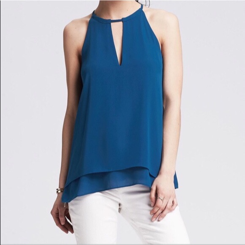 Banana Republic Keyhole Layered Halter